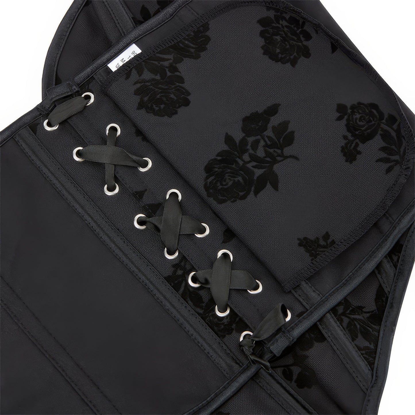 Velvet Floral Embossed Corset Top
