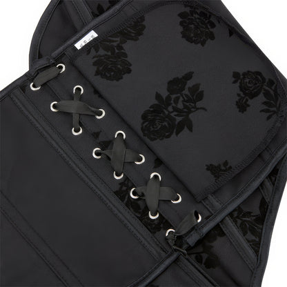 Velvet Floral Embossed Corset Top