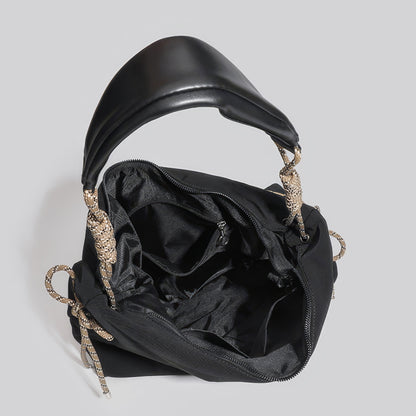 Rope Accent Soft Slouch Shoulder Bag