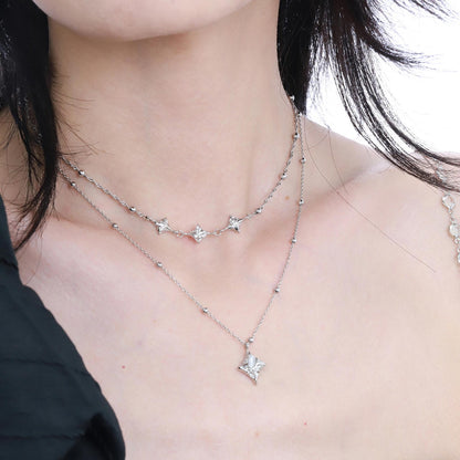 Starlit Crystal Layered Necklace