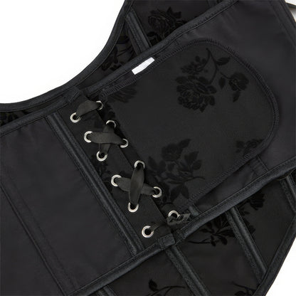 Velvet Floral Halter Corset Top