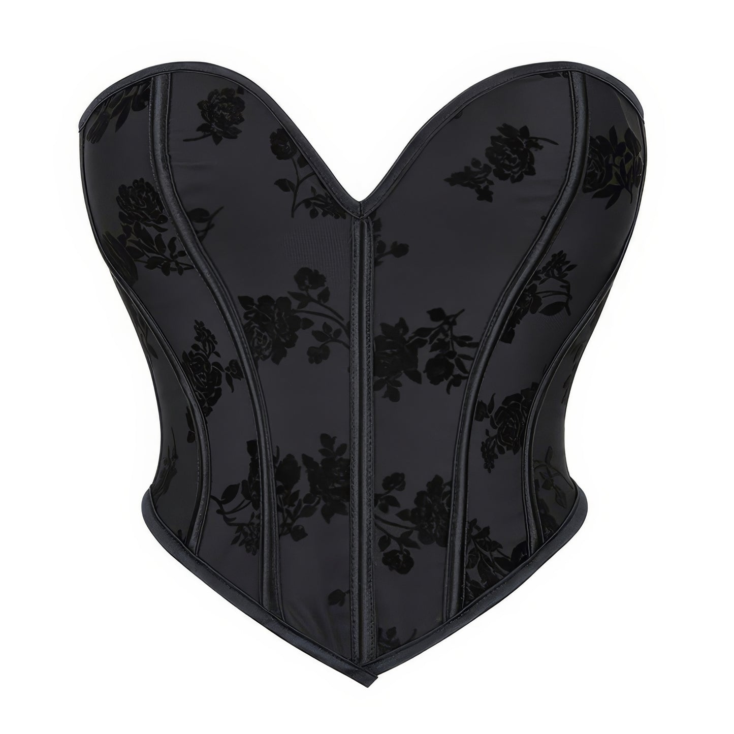 Velvet Floral Embossed Corset Top