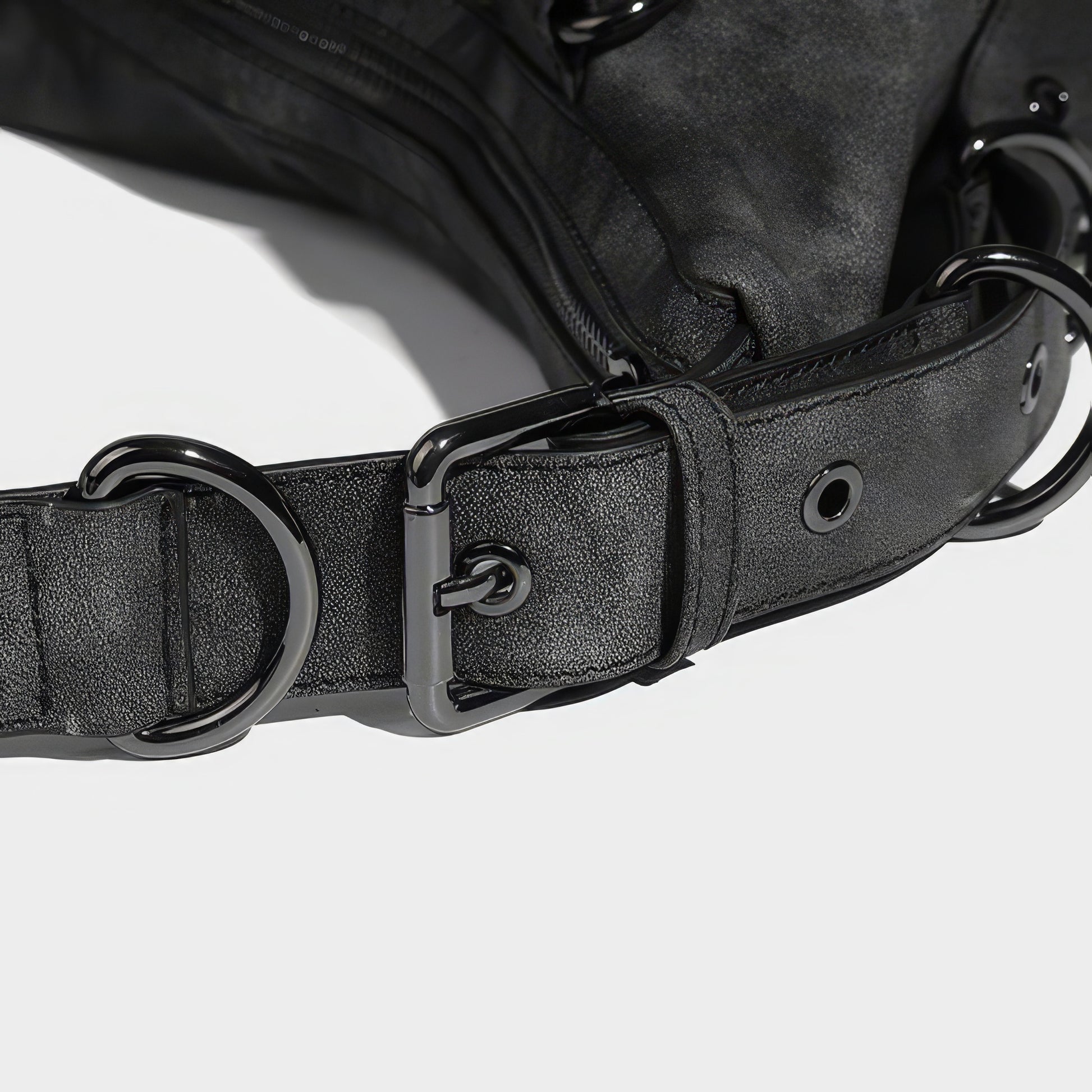Black Buckle Strap Shoulder Bag