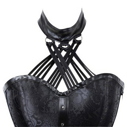 Strappy Buckled Halter Corset Top