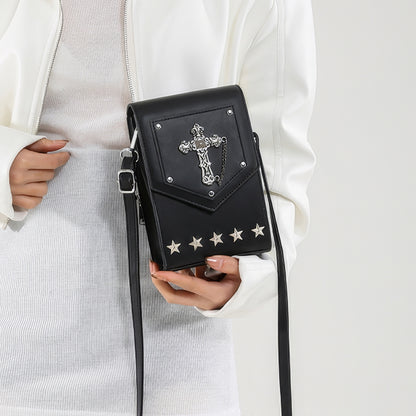 Cross Studded Slim Mini Crossbody Bag