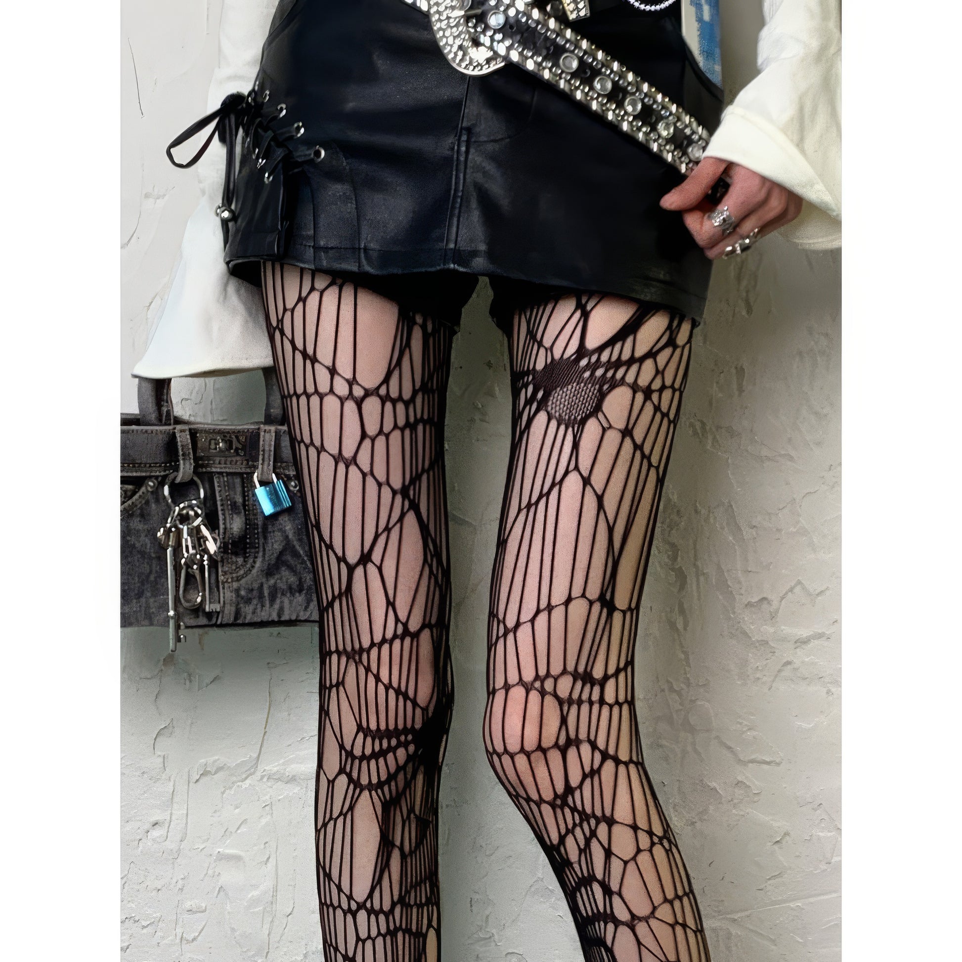 Spider Web Mesh Tights