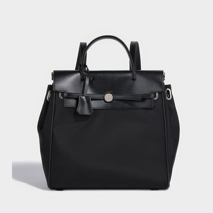 Structured Lock Detail Backpack Bag