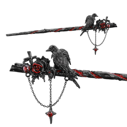Raven Rose Chain Hair Stick