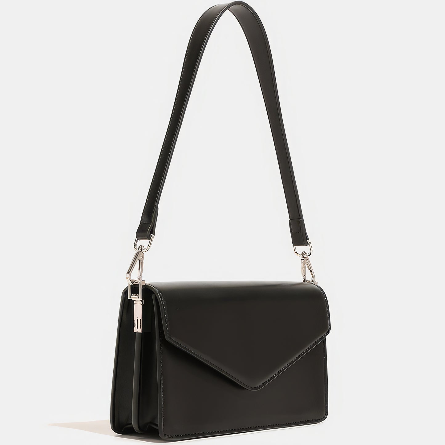 Envelope Flap Faux Leather Crossbody Bag