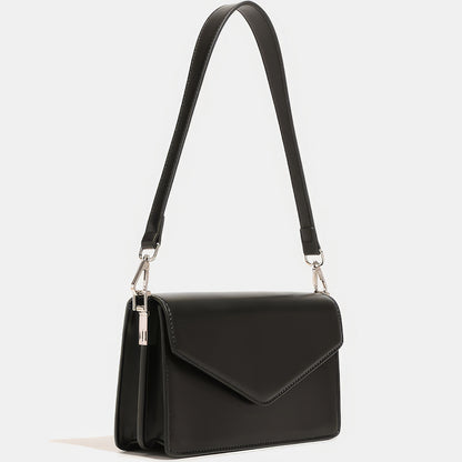 Envelope Flap Faux Leather Crossbody Bag
