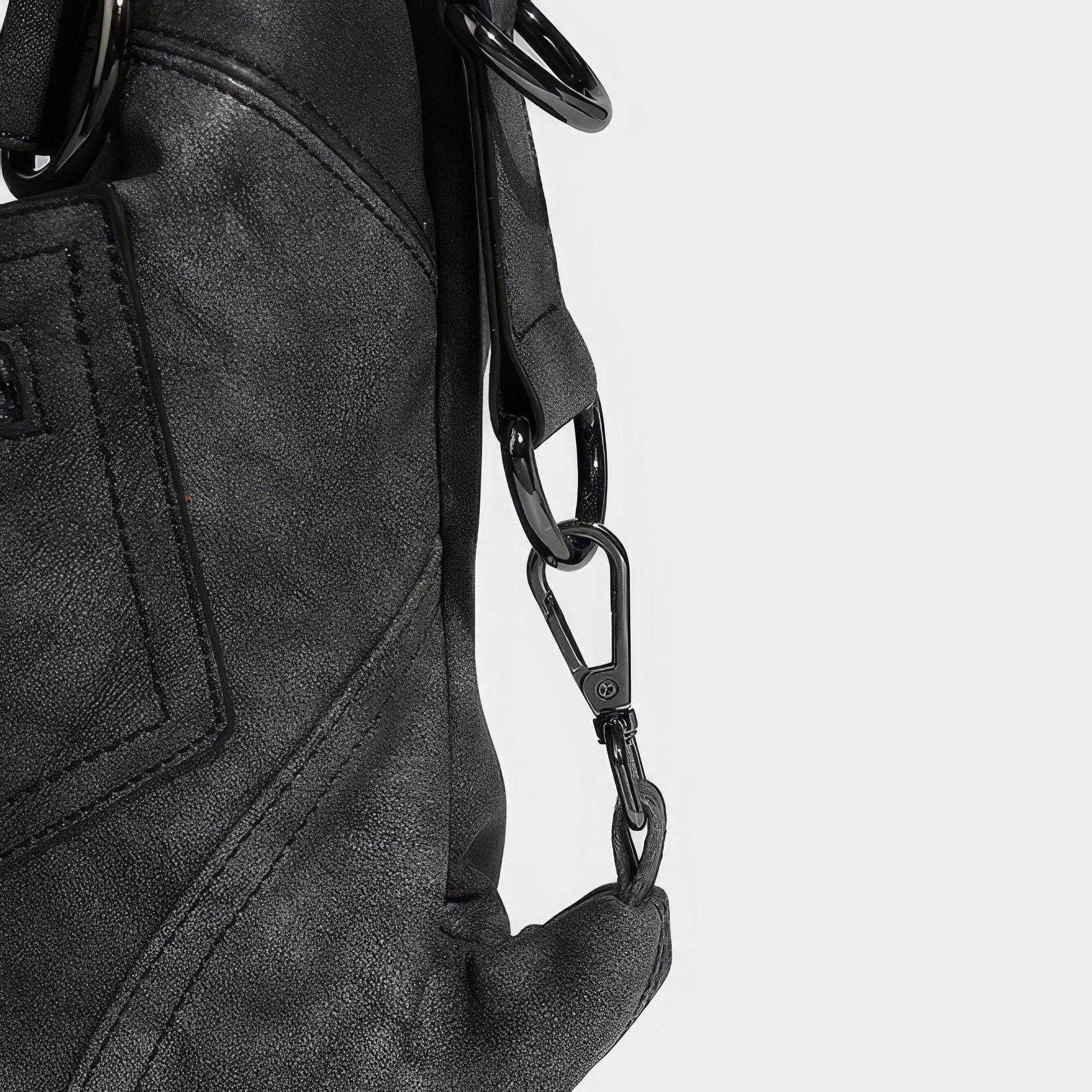 Black Buckle Strap Shoulder Bag