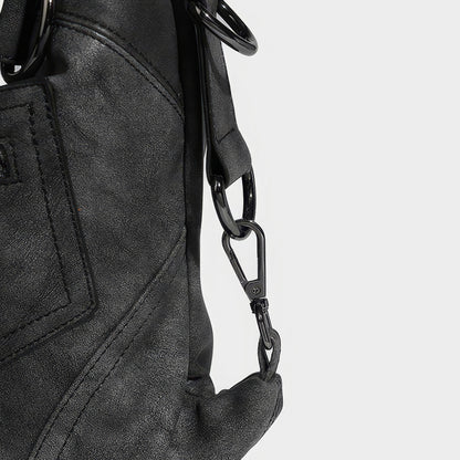 Black Buckle Strap Shoulder Bag