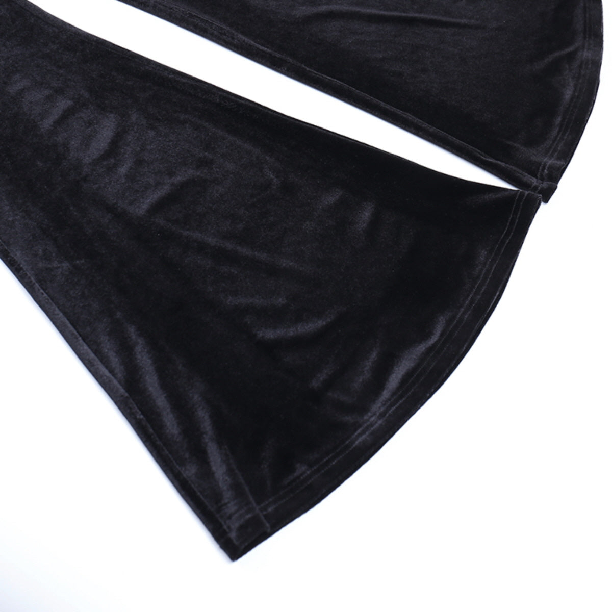 Black Sheer Panel Flare Pants