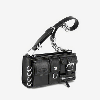 Metal Ring Buckle Detail Shoulder Bag