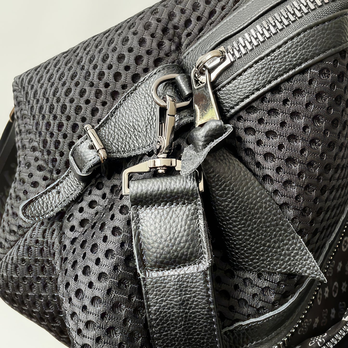 Perforated Mesh Convertible Zip Backpack