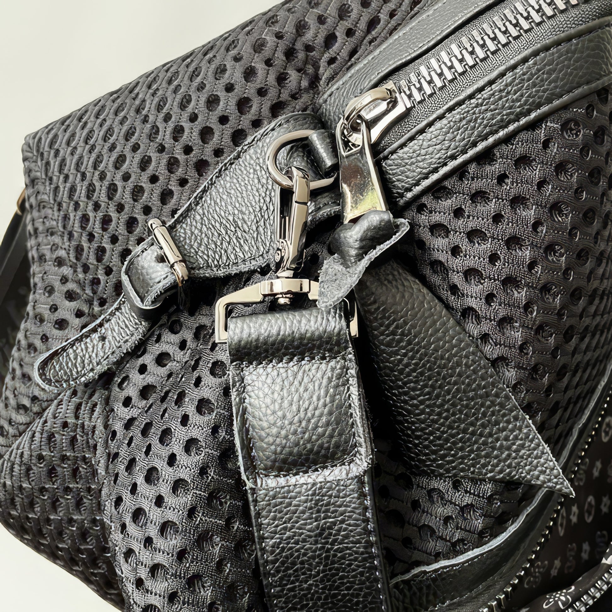 Perforated Mesh Convertible Zip Backpack