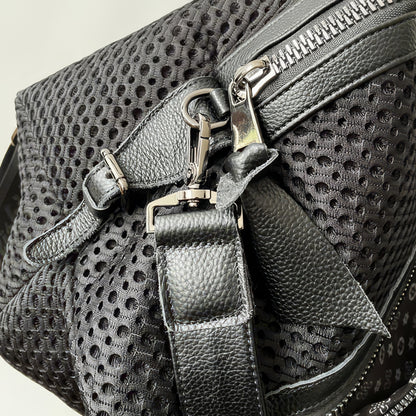 Perforated Mesh Convertible Zip Backpack