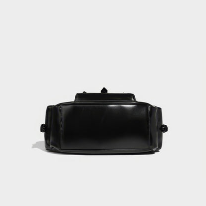 Triple Buckle Flap Barrel Bag