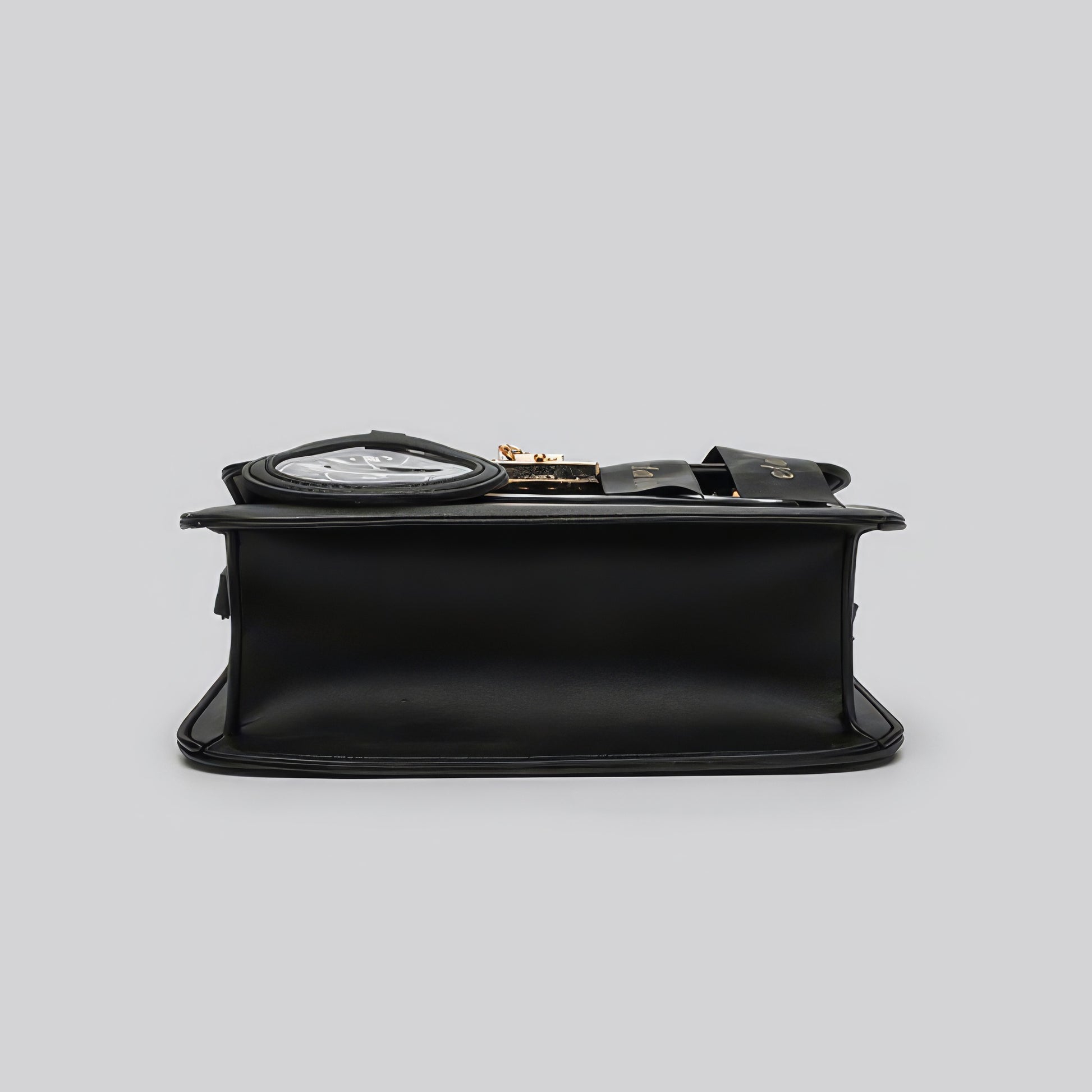 Clear Panel Ribbon Accent Mini Bag