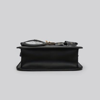 Clear Panel Ribbon Accent Mini Bag