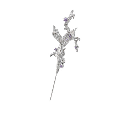 Flame Lilac Crystal Ear Cuff