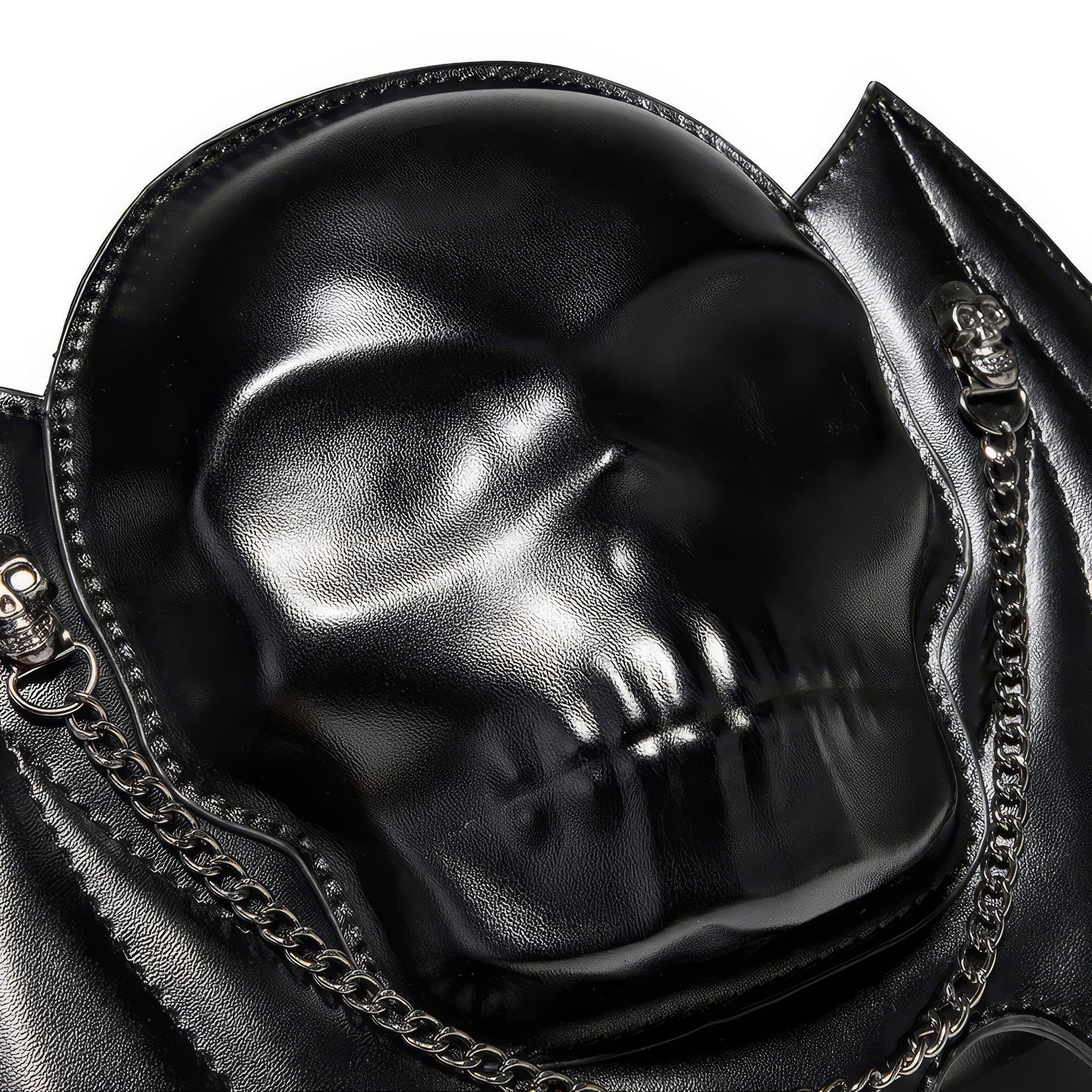 Bat Wing Skull Accent Shoulder Bag