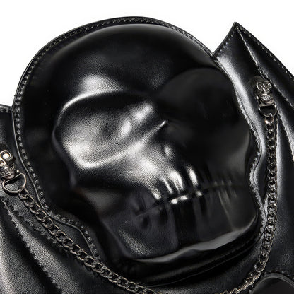 Bat Wing Skull Accent Shoulder Bag