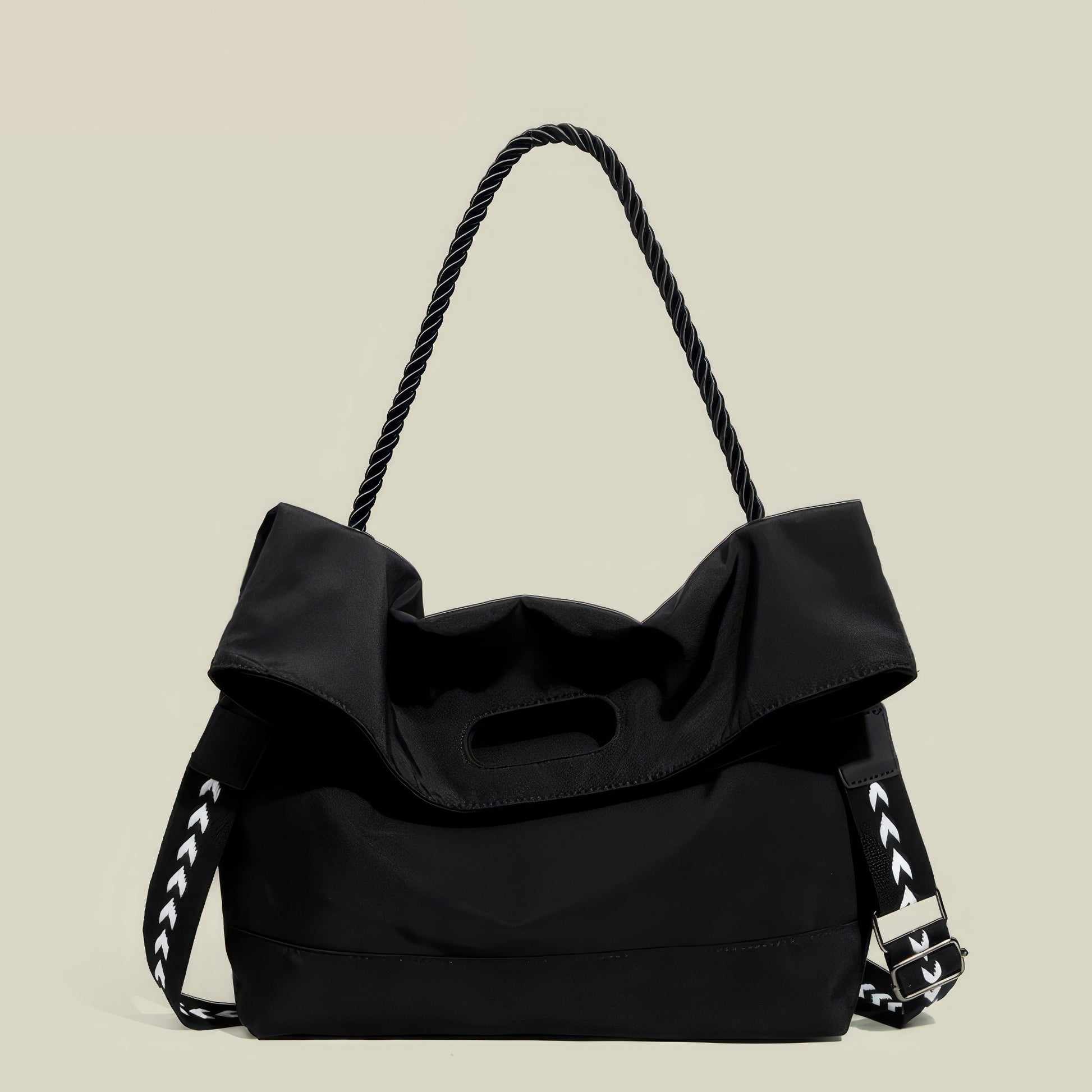 Foldable Rope Handle Canvas Tote Bag