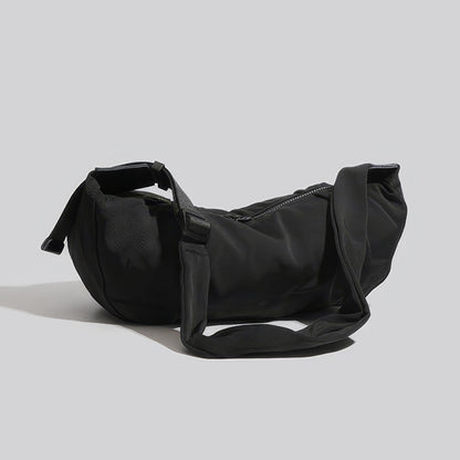 Curved Nylon Sling Shoulder Bag