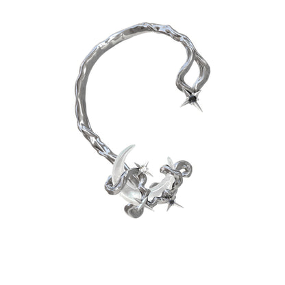 Spiked Crescent Moon Ear Cuff