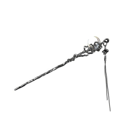 Moon Horn Black Hair Stick