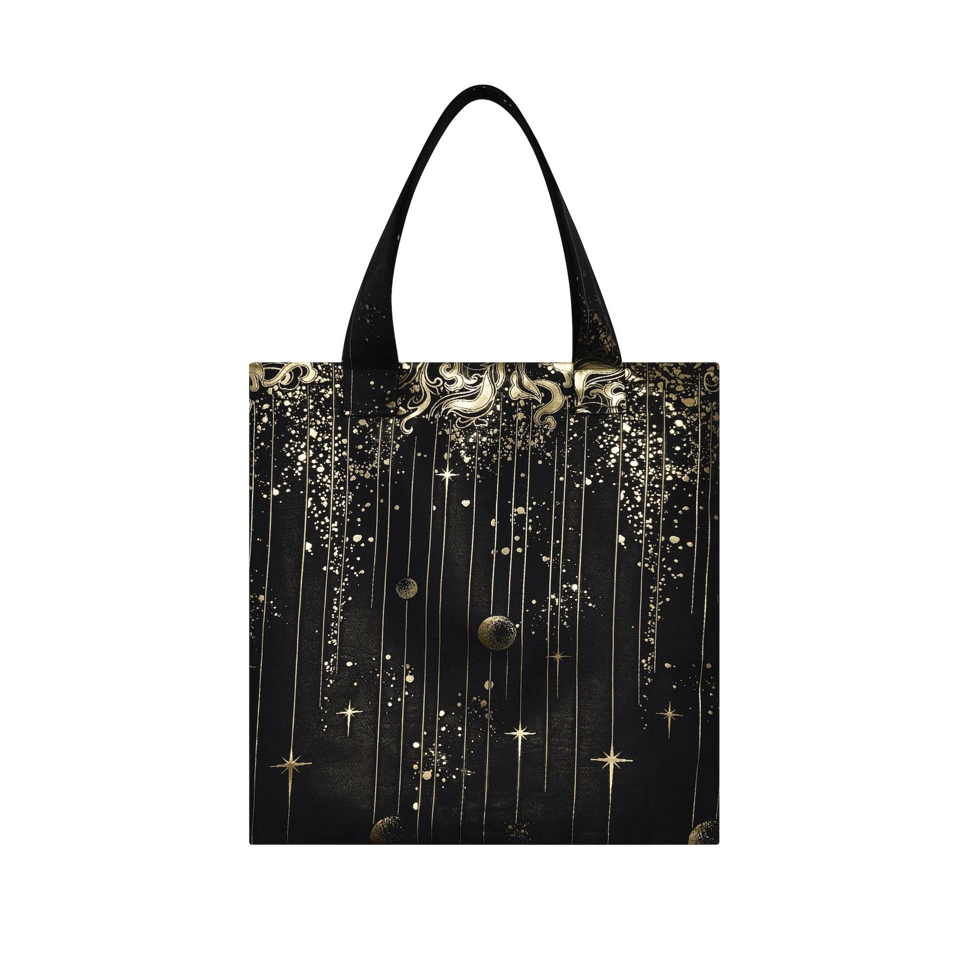 Celestial Gold Dust Print Canvas Tote