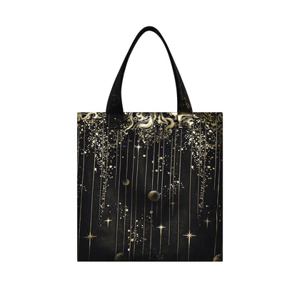 Celestial Gold Dust Print Canvas Tote