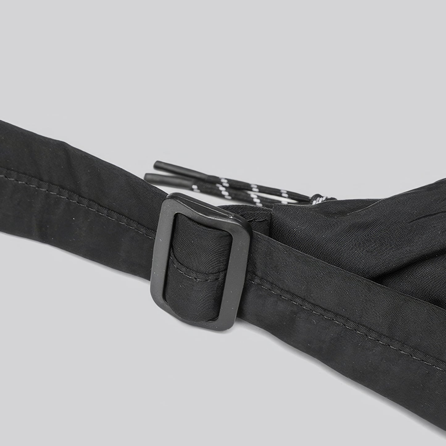 Draped Nylon Crescent Shoulder Bag