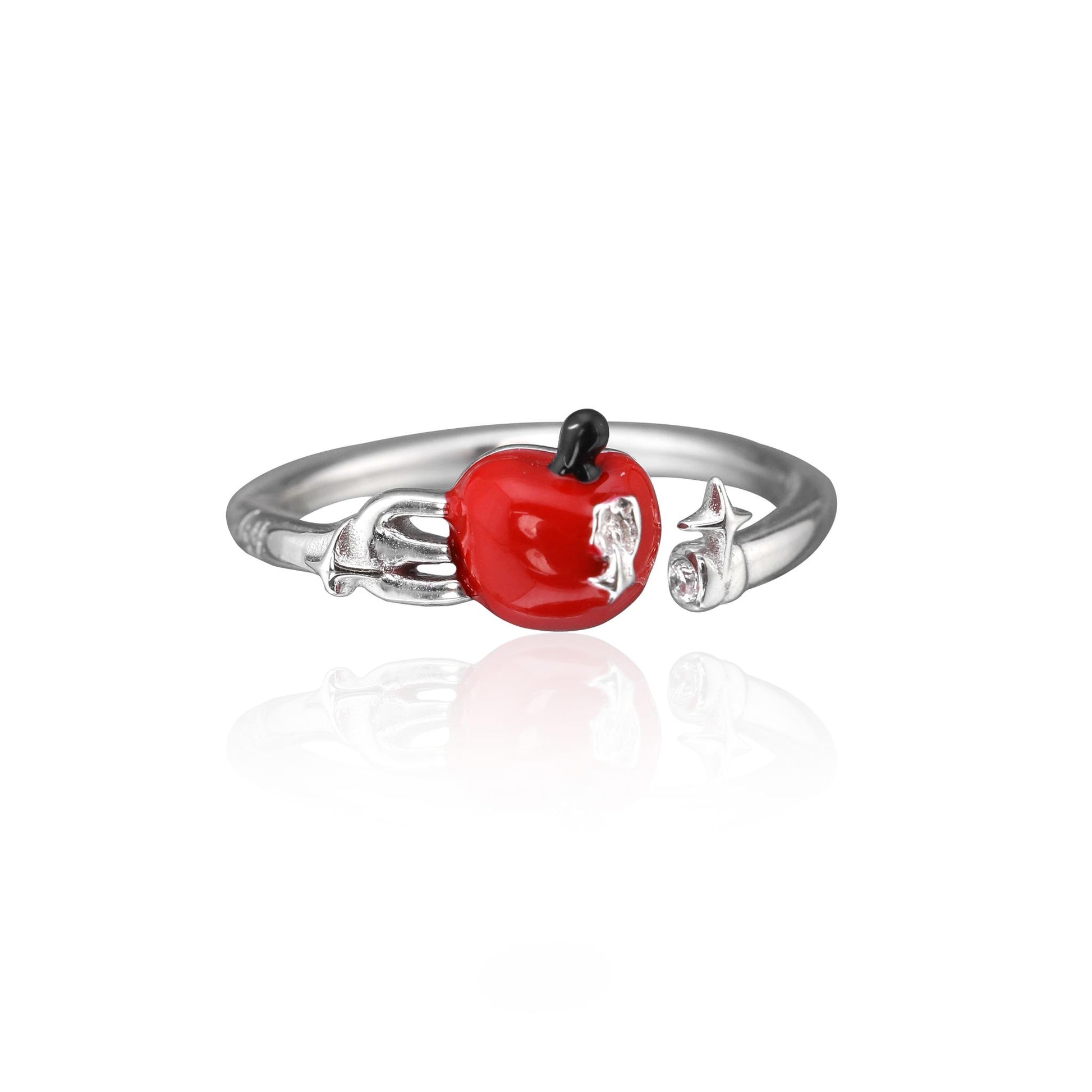 Red Apple Bite Adjustable Ring