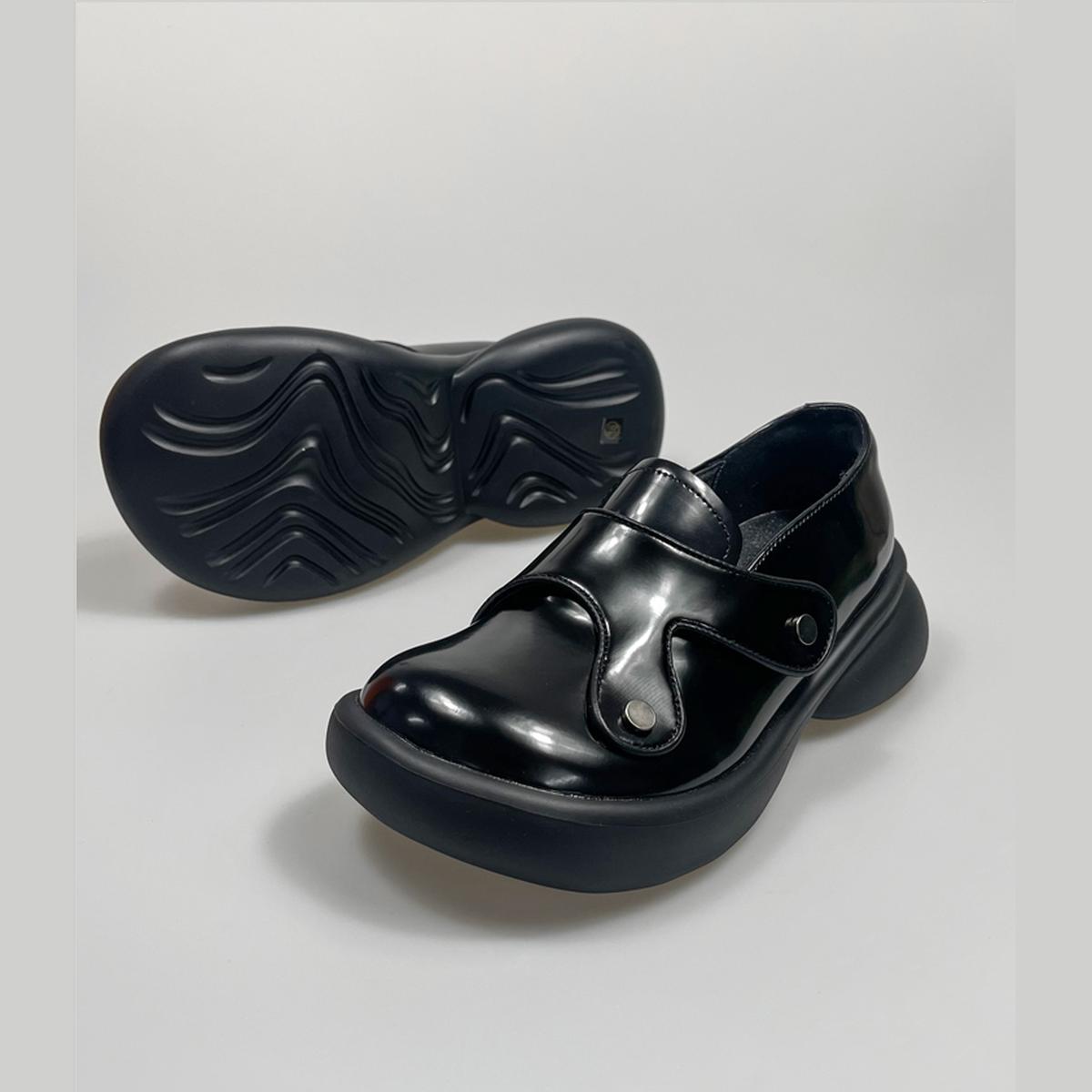 Bubble Sole Patent Leather Loafers