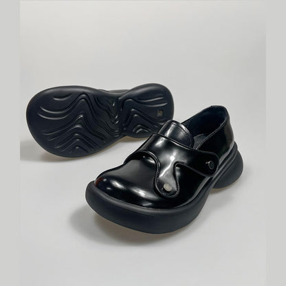 Bubble Sole Patent Leather Loafers