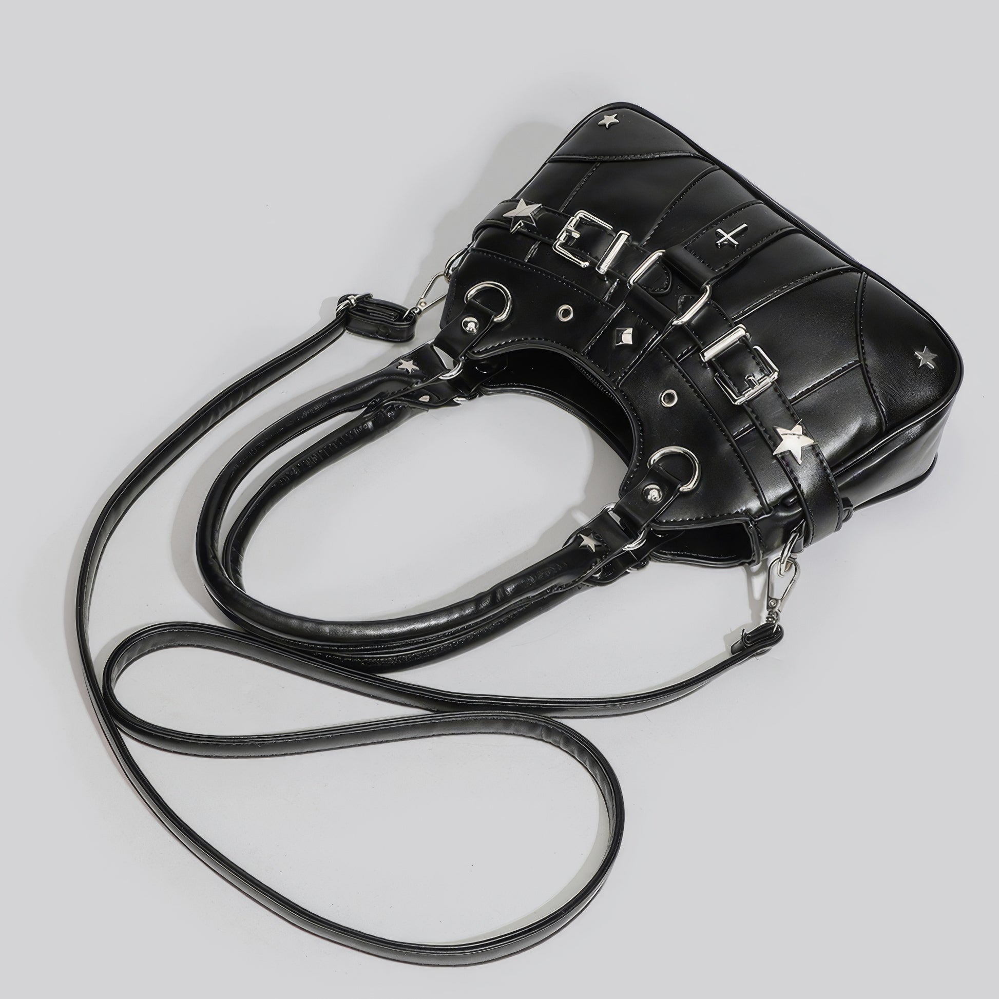 Star Rivet Buckle Detail Handbag