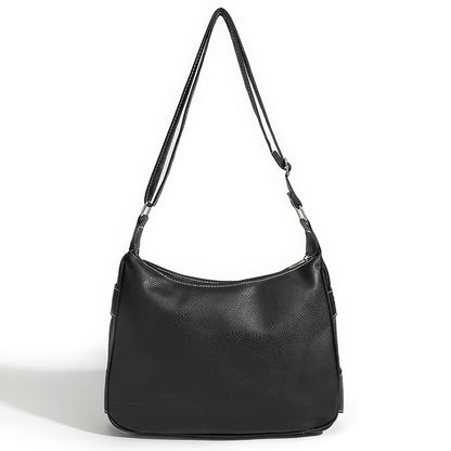 Colorblock Buckle Strap Shoulder Bag