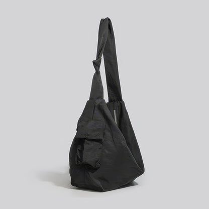 Twisted Strap Utility Pocket Shoulder Bag