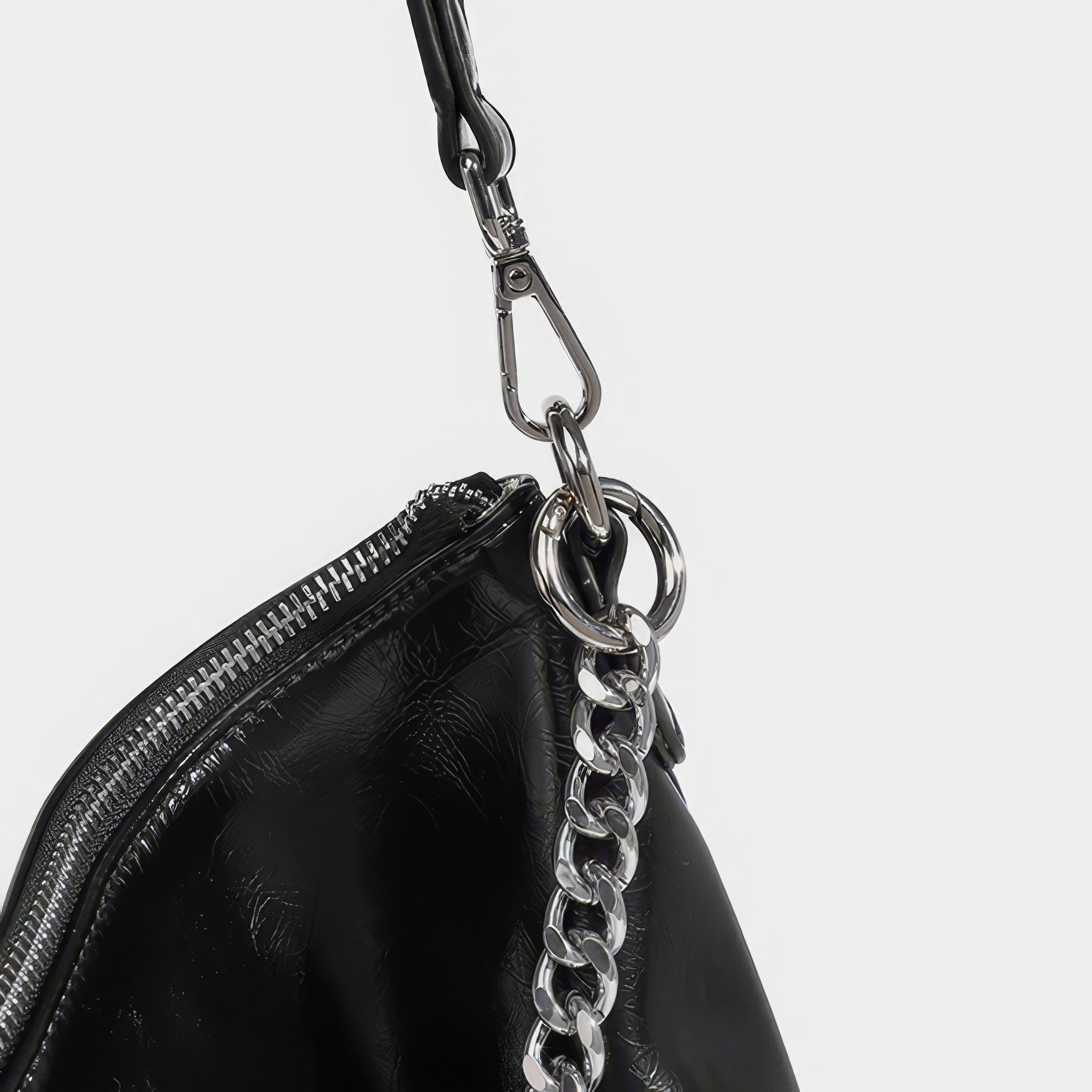 Slouchy Chain Strap Hobo Bag