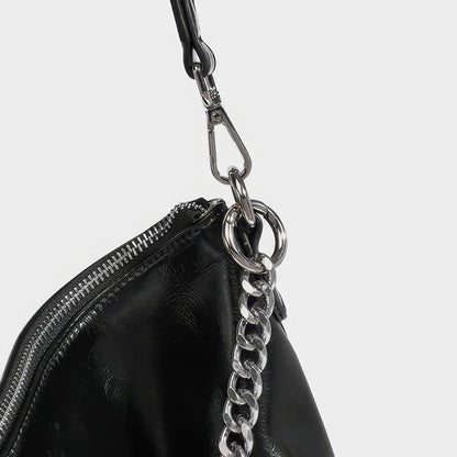 Slouchy Chain Strap Hobo Bag