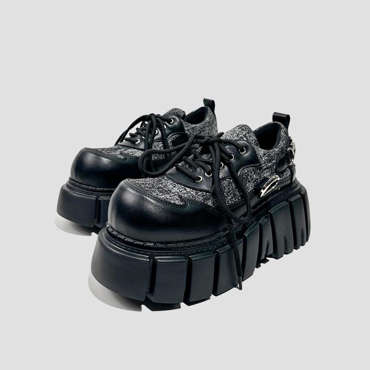 Chunky Dual-Tone Platform Sneakers
