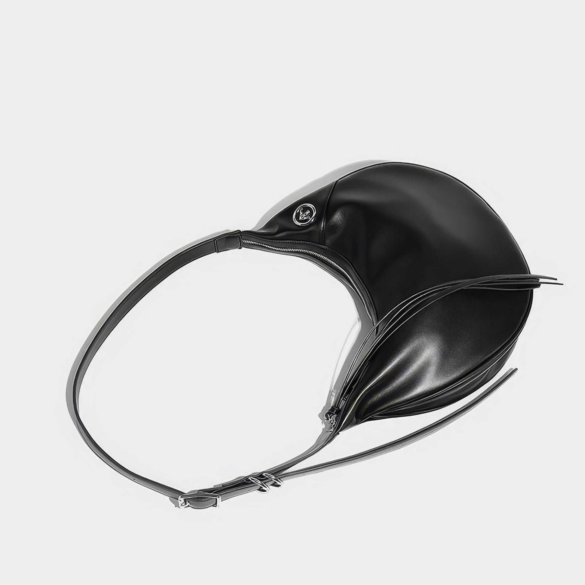 Curved Faux Leather Crescent Shoulder Bag