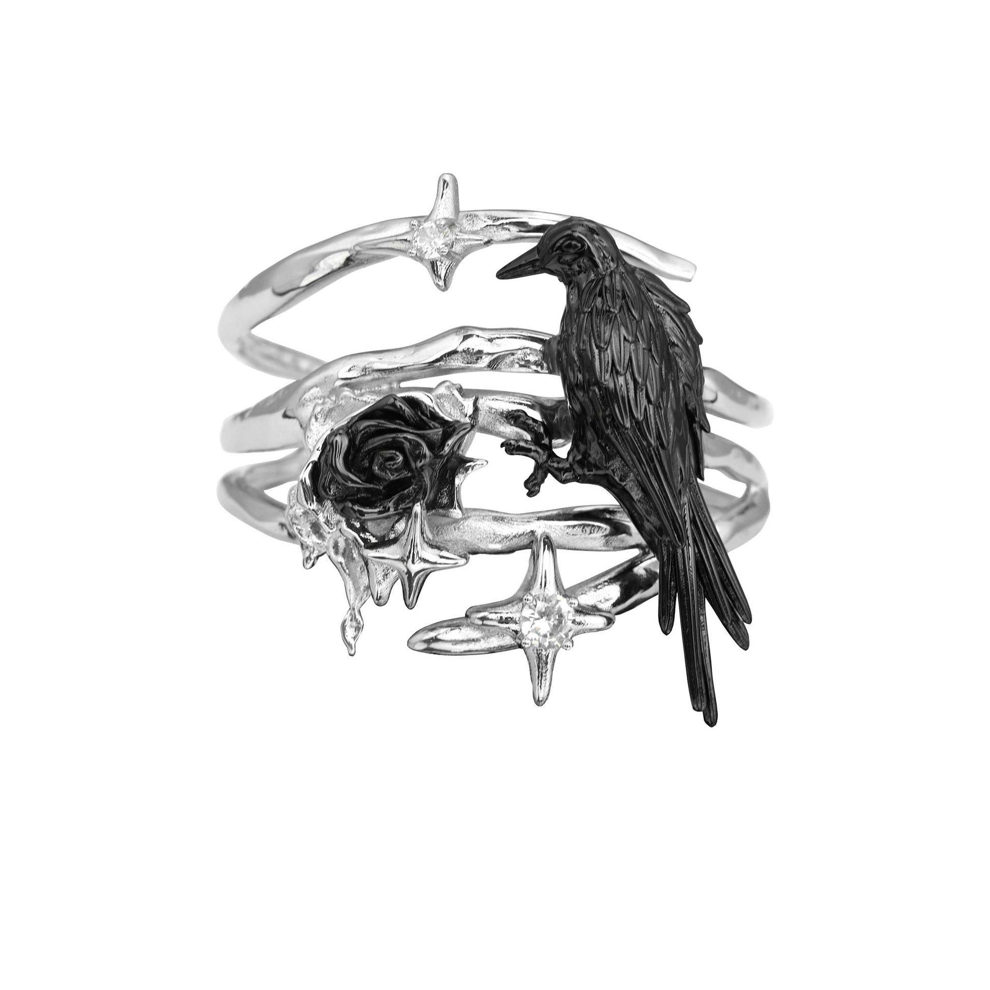 Raven Rose Metal Hair Claw