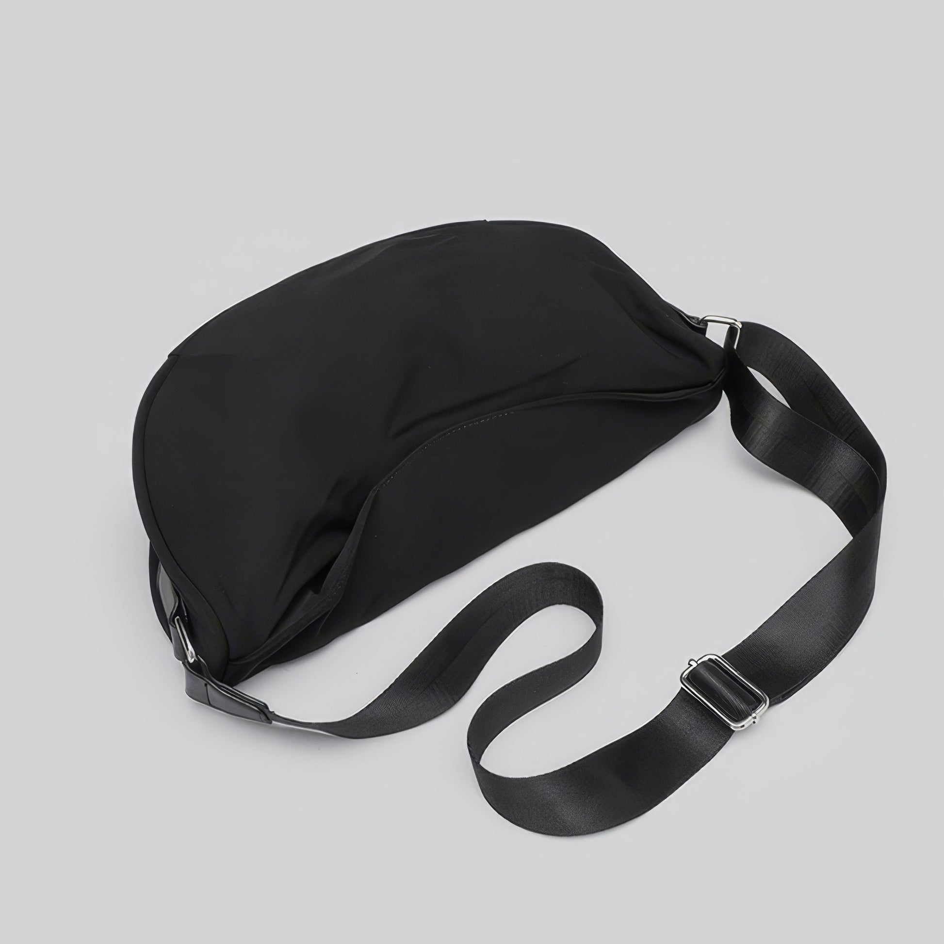 Minimal Canvas Crescent Shoulder Bag