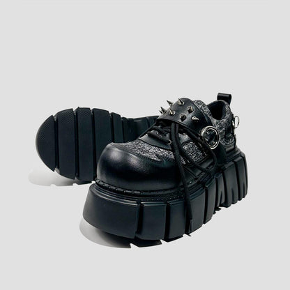 Chunky Dual-Tone Platform Sneakers