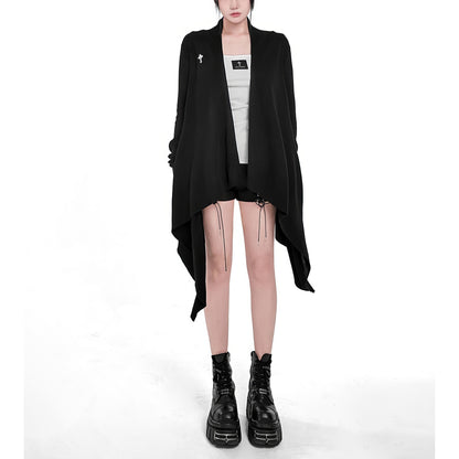 Asymmetrical Drape Long Cardigan