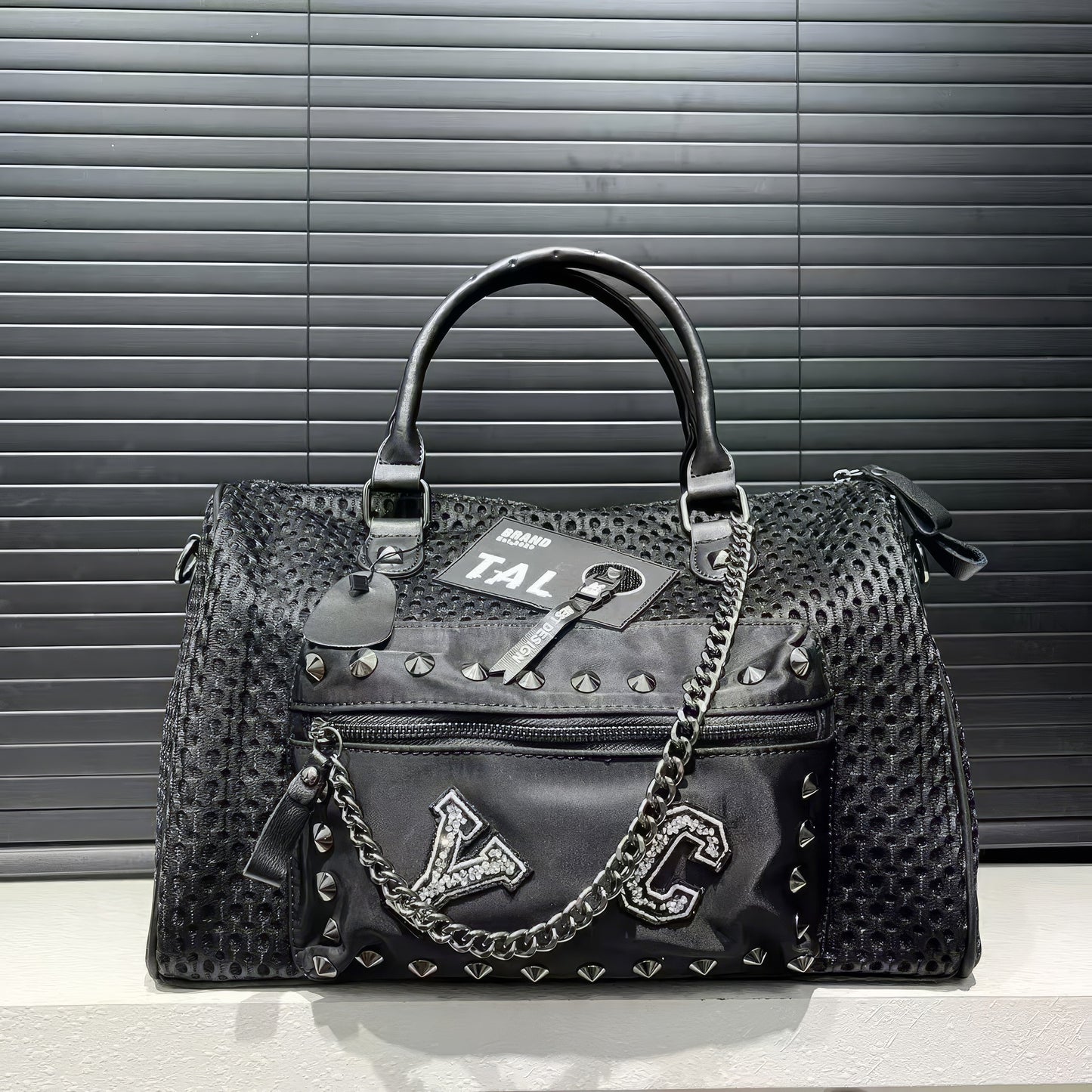 Patent Bow Strap Accent Shoulder Bag