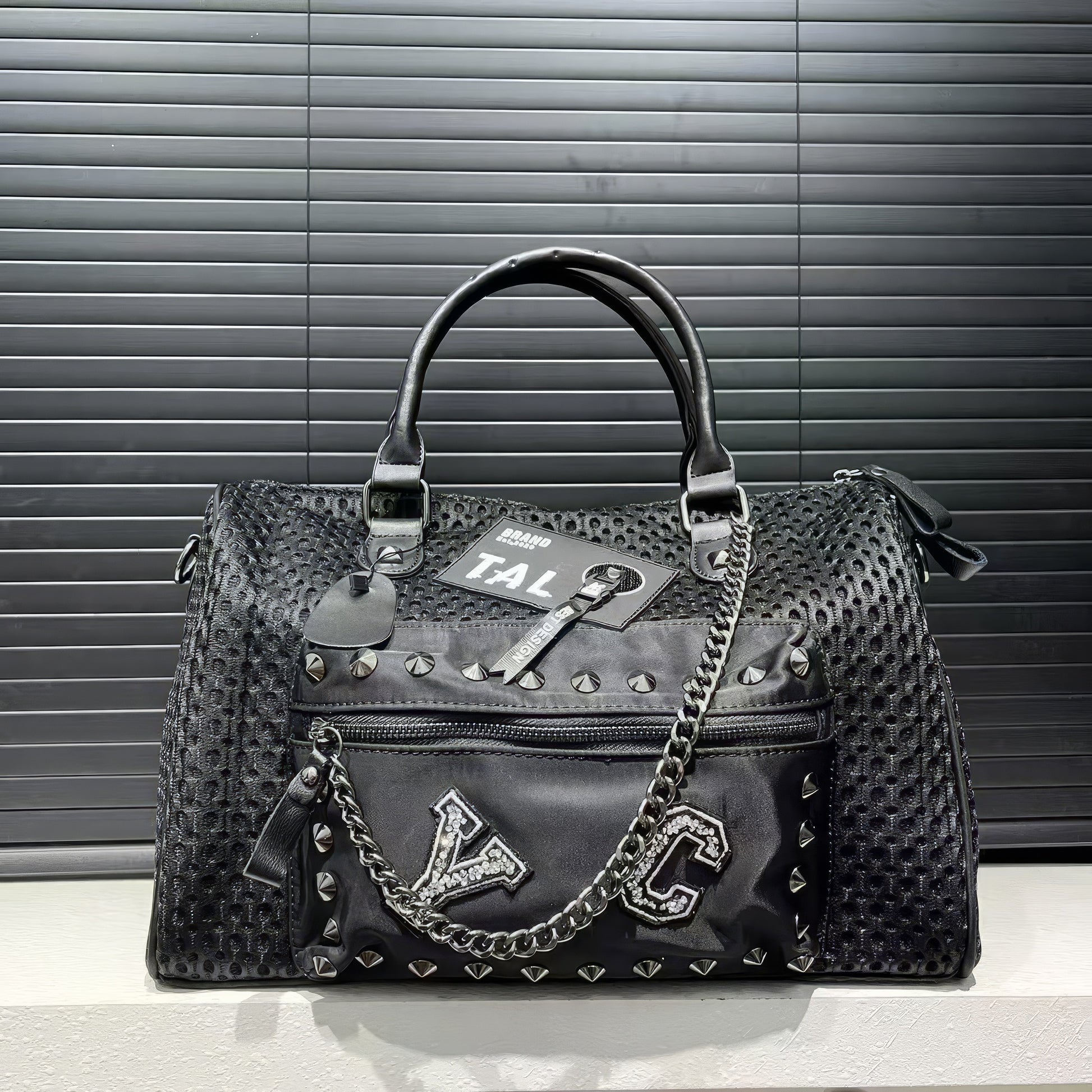 Patent Bow Strap Accent Shoulder Bag